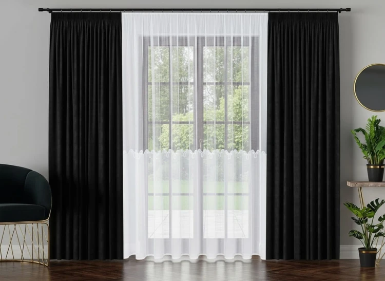 Komplet zasłon Milas z firaną Kornelią 500 x 250 cm - czarny.jpeg
